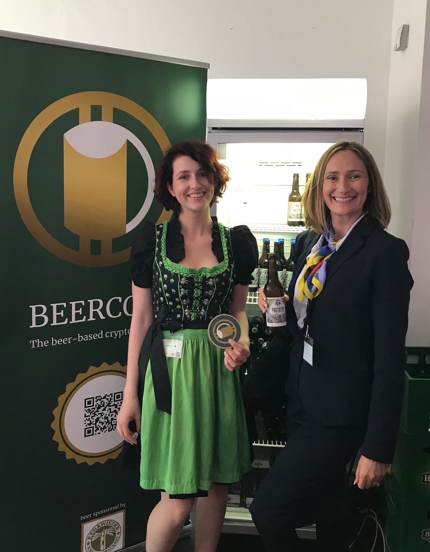 Crystal Sangar at the Beercoin booth at Unchain in Hamburg, Germany/ Crystal Sangar