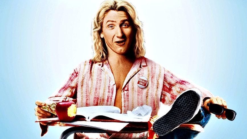 Sean Penn as Jeff Spicoli in Fast Times At Rigememont High / SouthFlorida